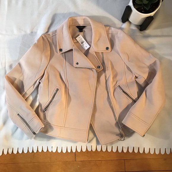 Ann Taylor Jackets & Blazers - Ann Taylor blush moto jacket